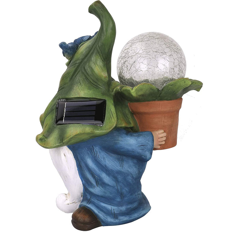 Solar Garden Gnome Statue - Fairy Ball