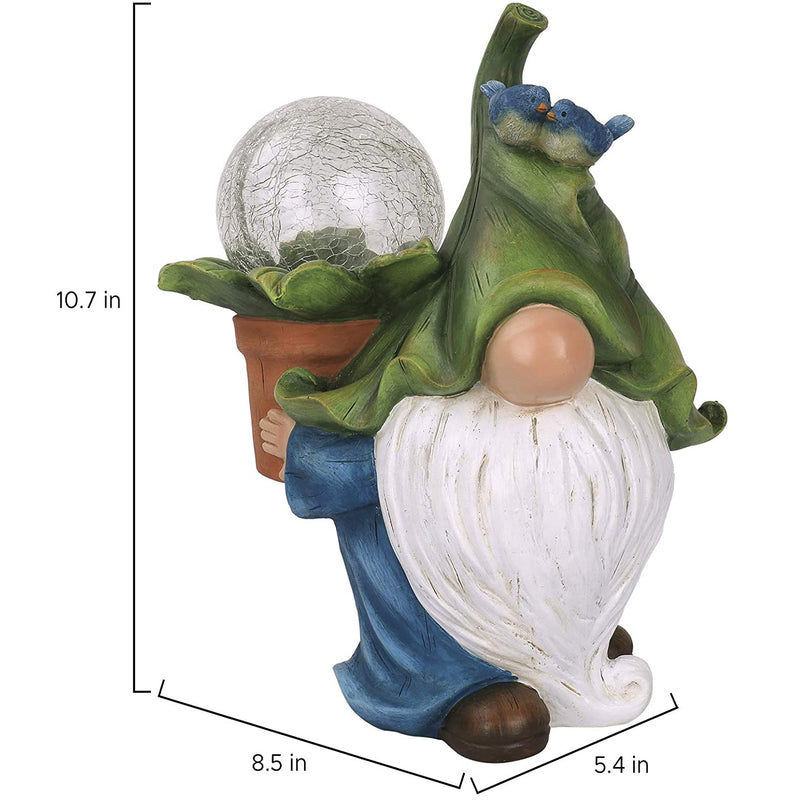 Solar Garden Gnome Statue - Fairy Ball