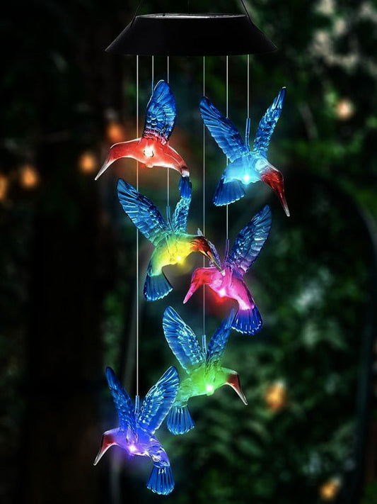 🦋 Enhance Your Garden - ✨Creative Bird Design Solar Wind Chimes