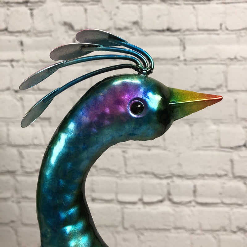 Solar Powered Peacock Garden Statue