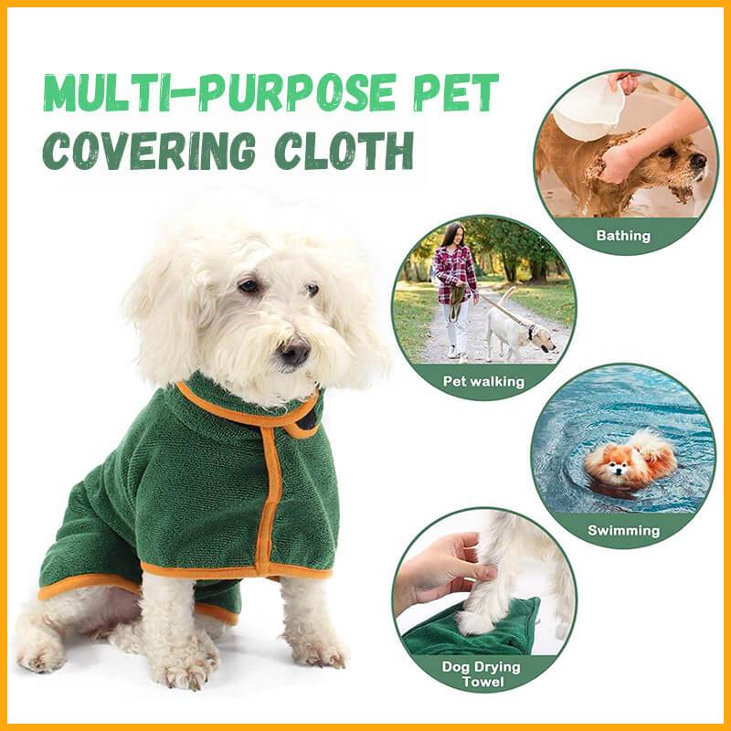 Super Absorbent Pet Bathrobe for Dogs & Cats of All Sizes