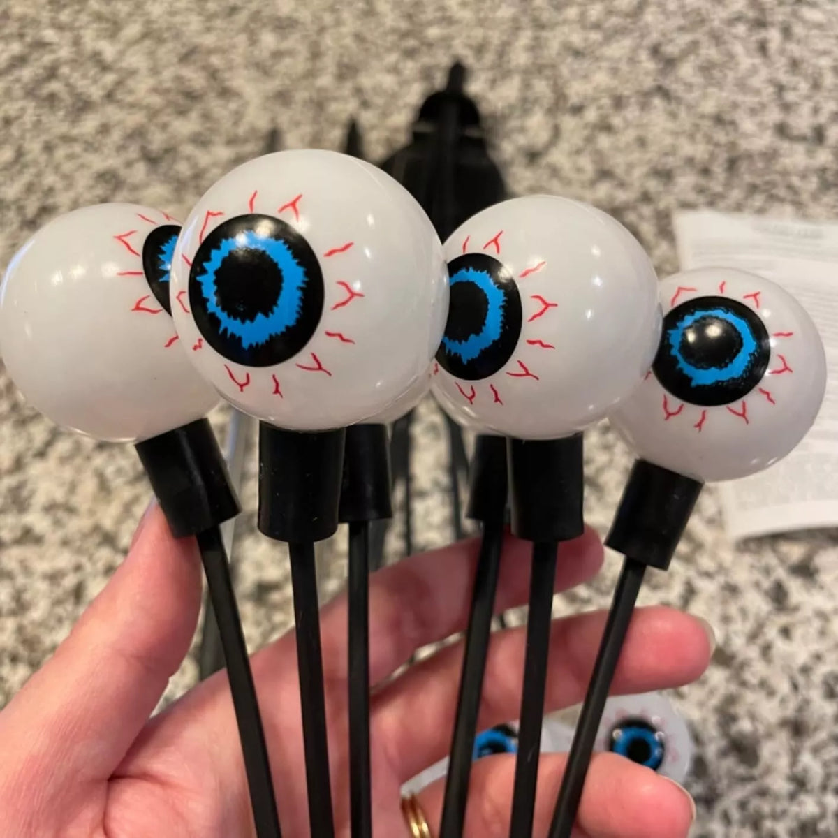 4-Packs Halloween Solar Scary Eyeball Lights