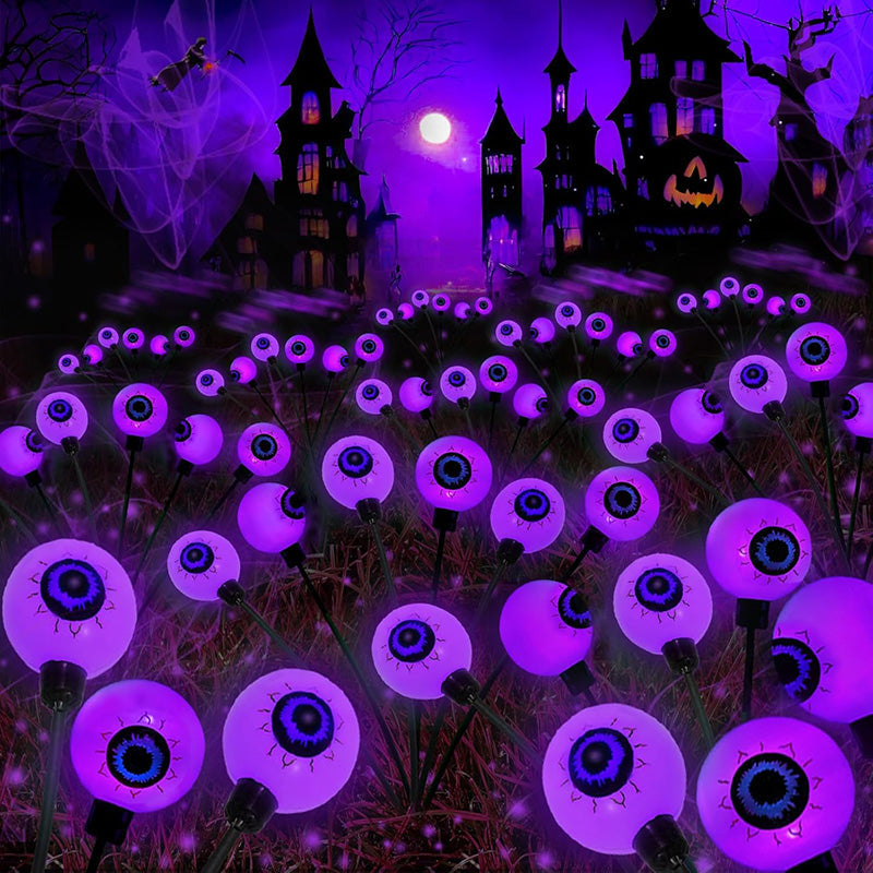 4-Packs Halloween Solar Scary Eyeball Lights