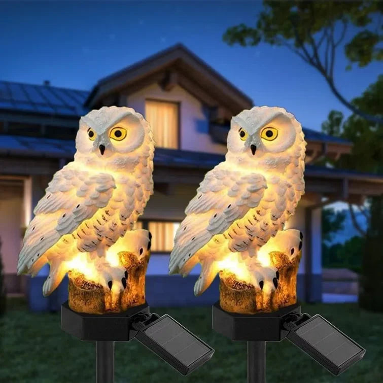 Solar Owl Garden Light with Decorative Stake