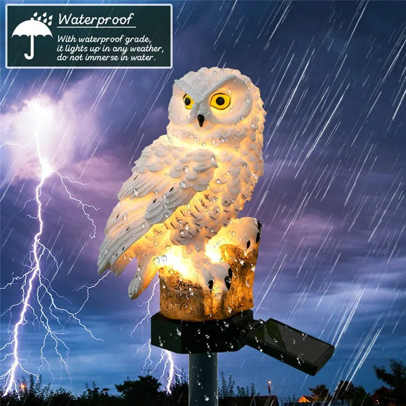 Solar Owl Garden Light with Decorative Stake
