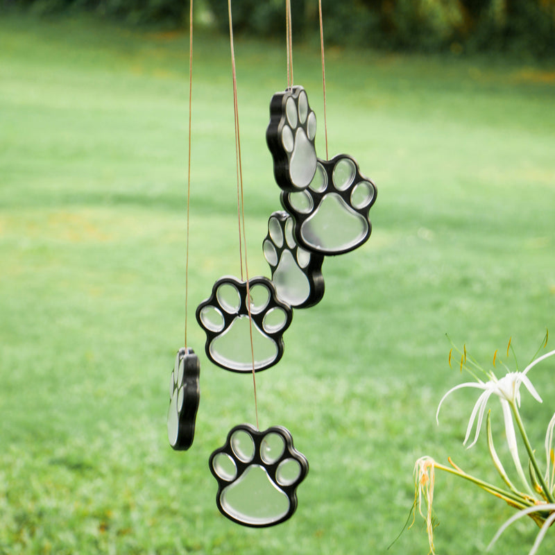 Paw Prints Solar Wind Chime