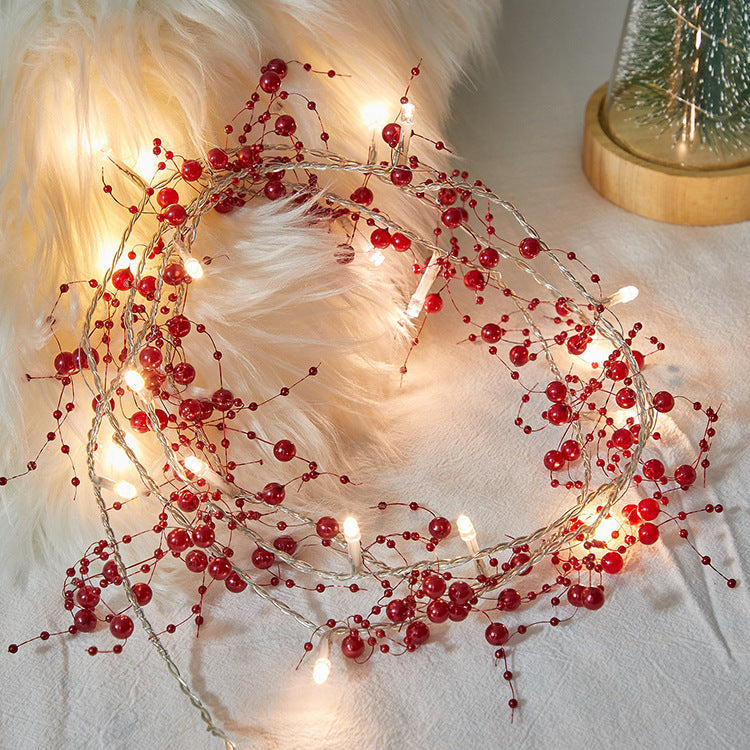 Christmas Red Beads Lights