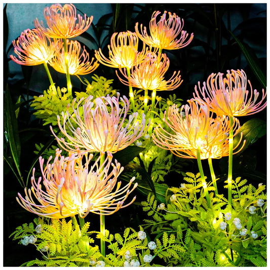 2 Packs - Solar Glowing Flowers Light Outdoor