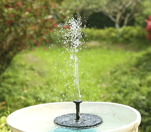 Solar Water Fountain Pump for Bird Bath with 6 Nozzles