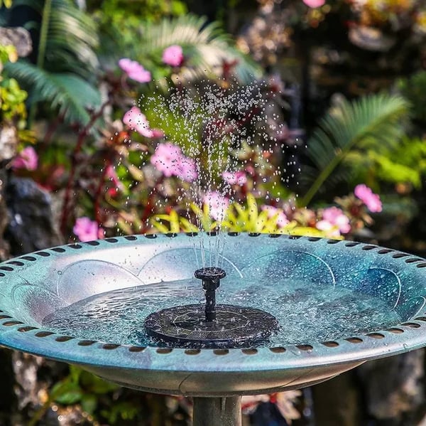 Solar Water Fountain Pump for Bird Bath with 6 Nozzles