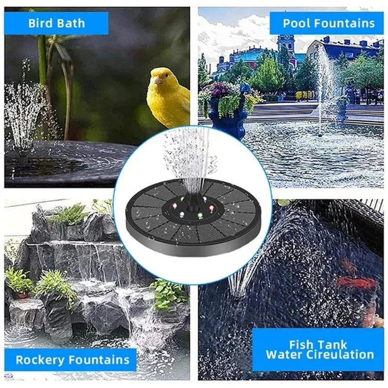Bird Bath with Solar Fountain Set