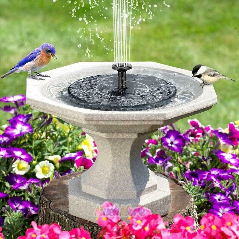 Bird Bath with Solar Fountain Set