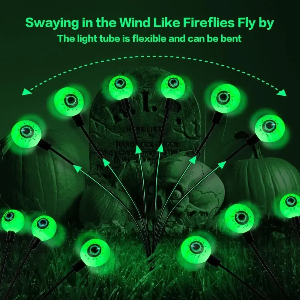 4-Packs Halloween Solar Scary Eyeball Lights