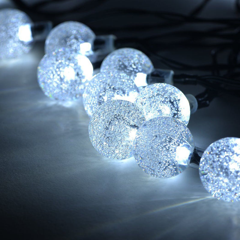 Solar-Powered Crystal Ball String Lights