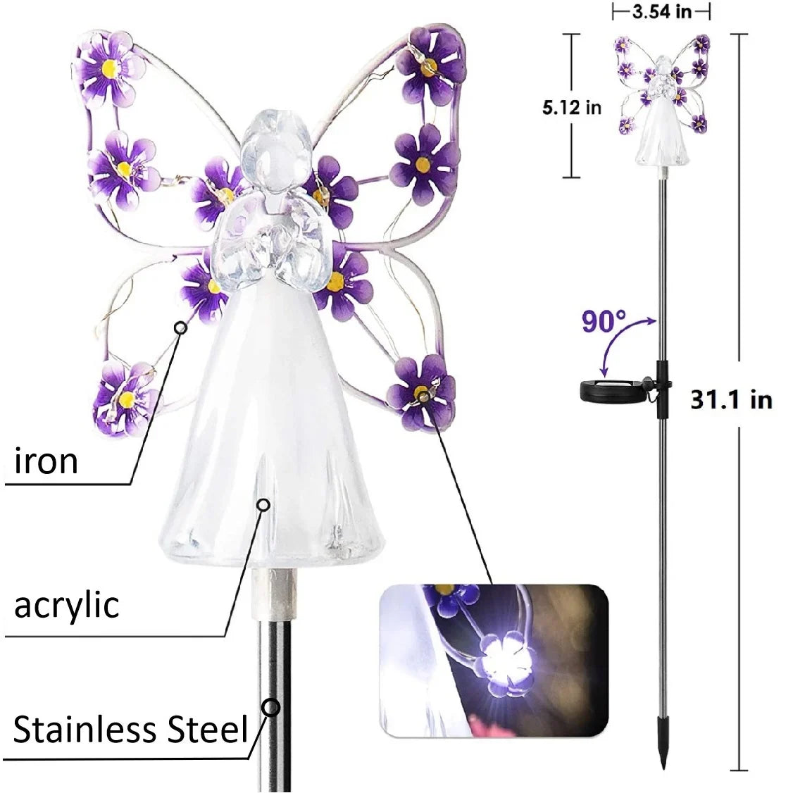 Solar Angel Garden Stake Lights