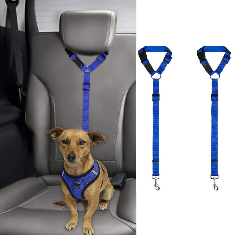 2 Pack Headrest Dog Car Safety Seatbelt