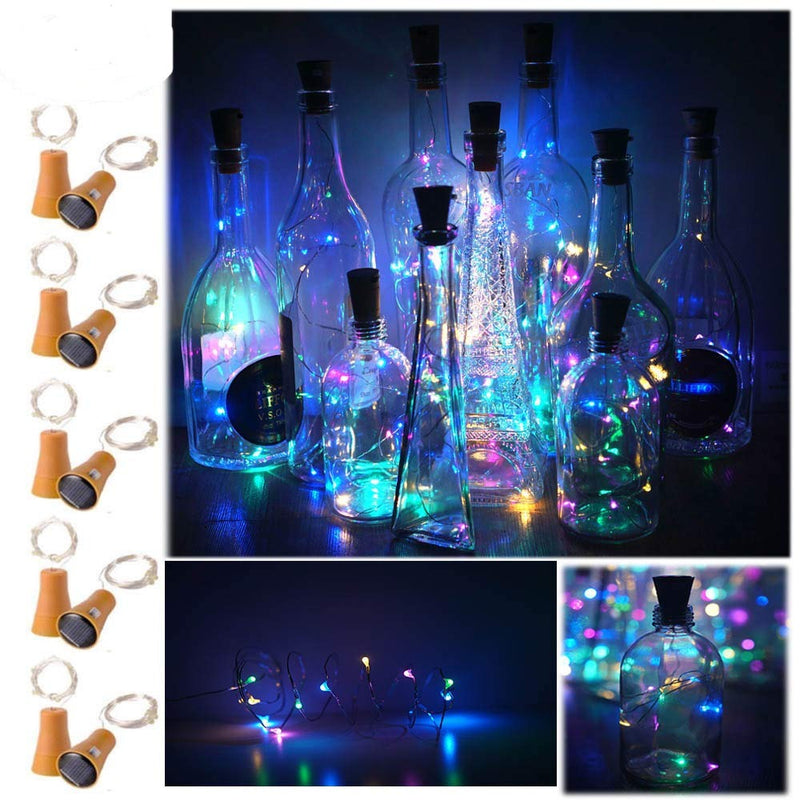 Solar Decem Wine Bottle Lights - 6 Pcs