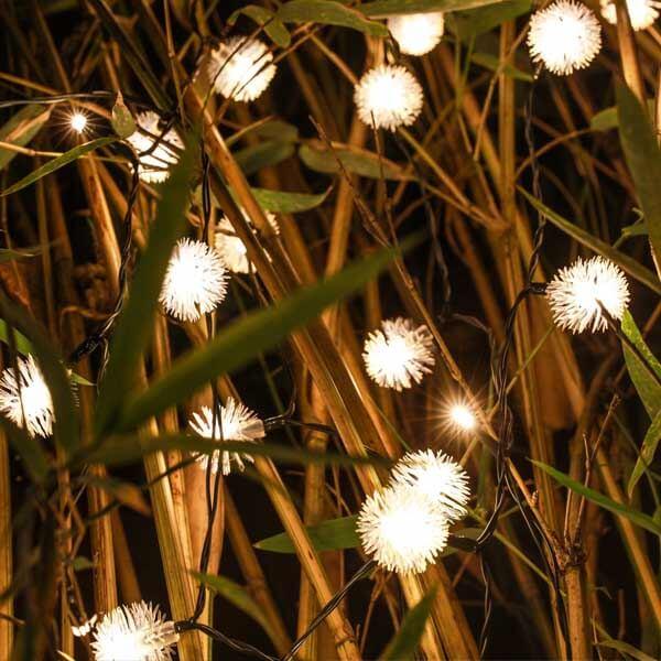 Solar-Powered Warm-White Dandelion Lights