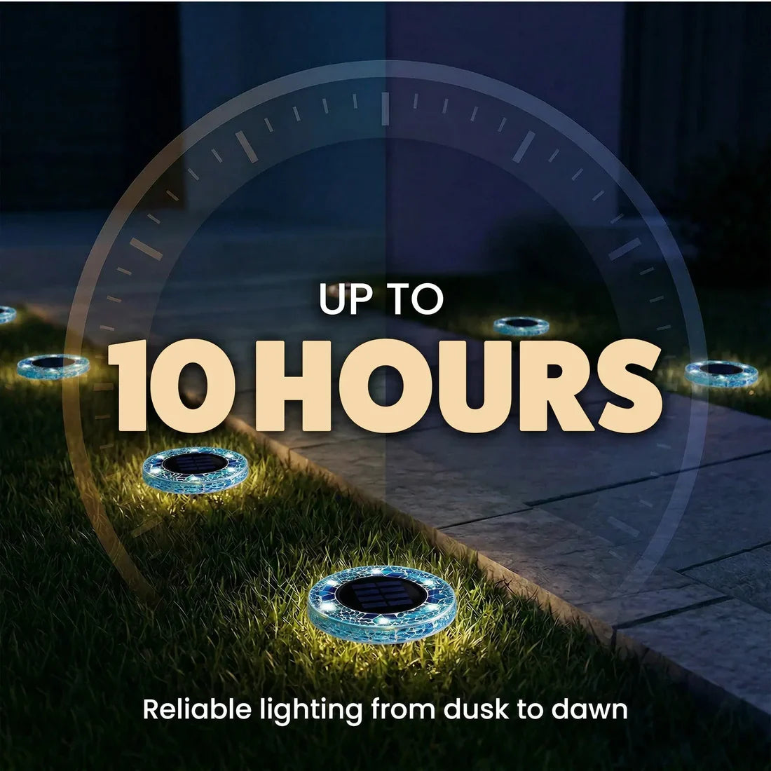 Vibrant Solar Mosaic Disk Lights