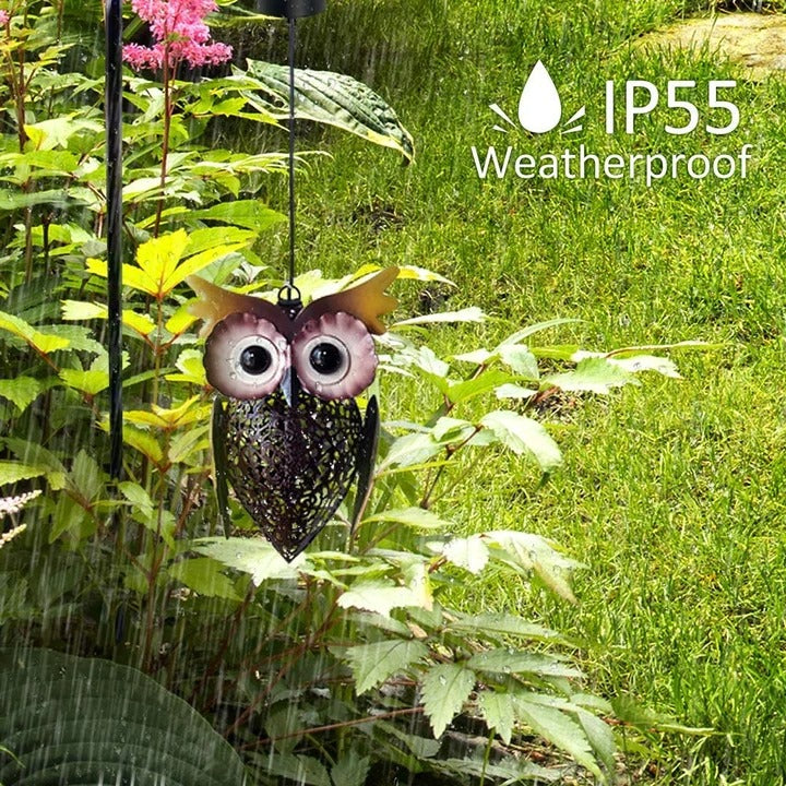 Retro Owl Solar Lantern