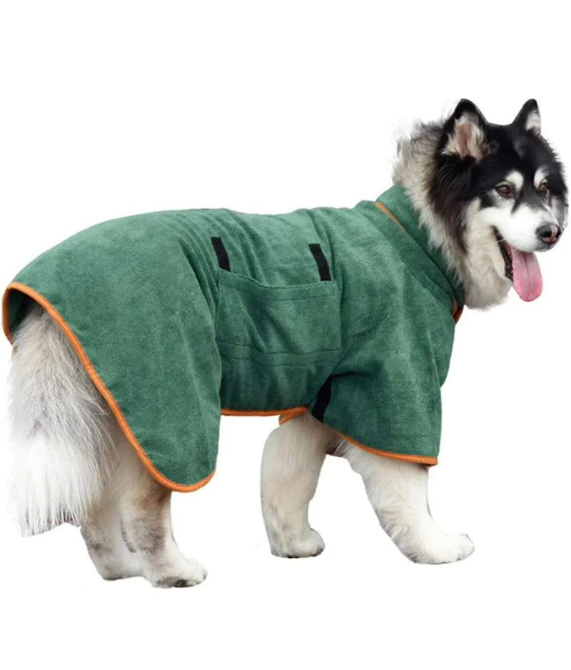 Super Absorbent Pet Bathrobe for Dogs & Cats of All Sizes