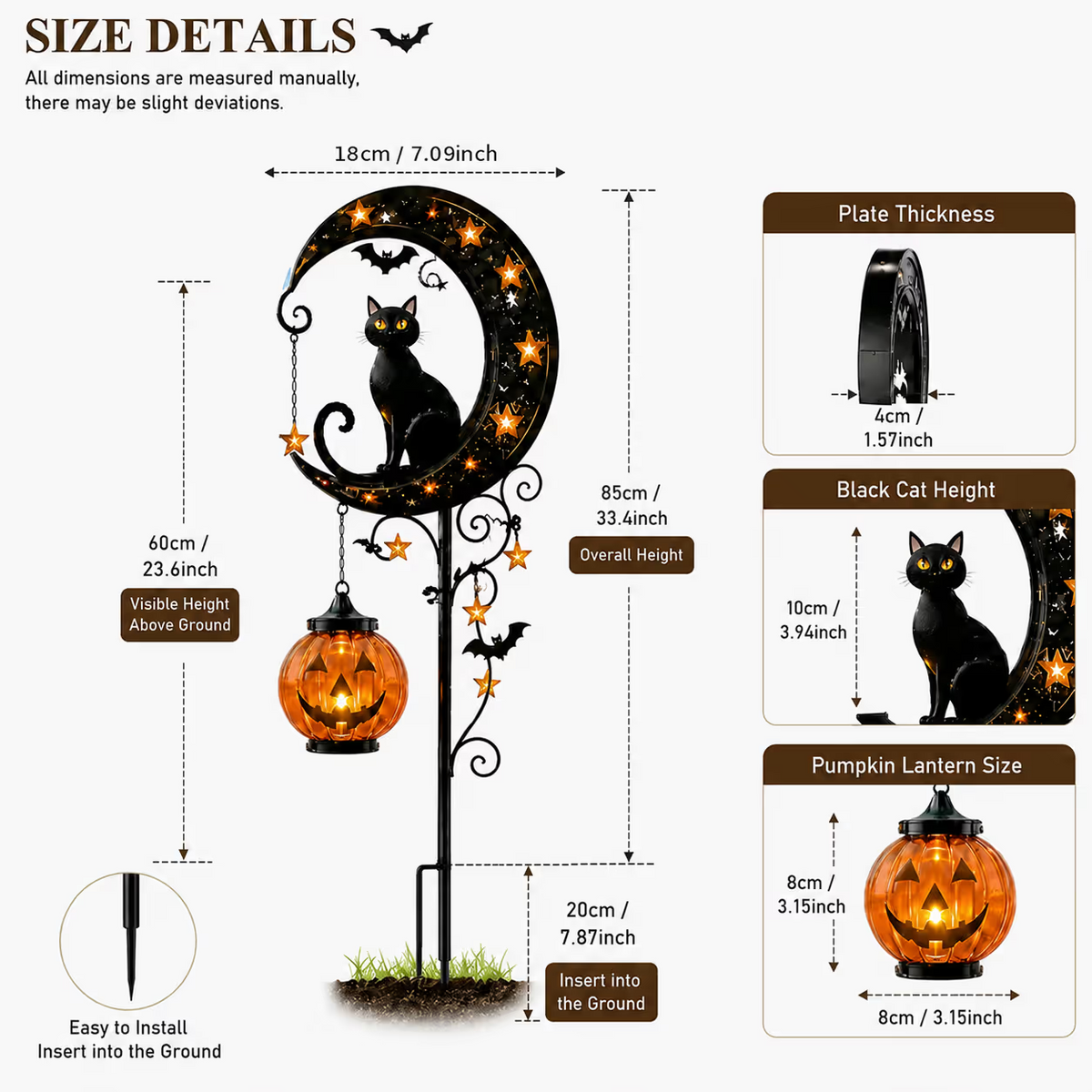 🎃Halloween Early Bird Special Sale 49% OFF-Pumpkin Moon Solar Garden Stake Light