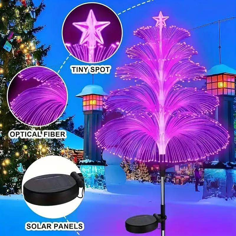3 Pack Seven Colors Gradient Solar Christmas Tree Lights