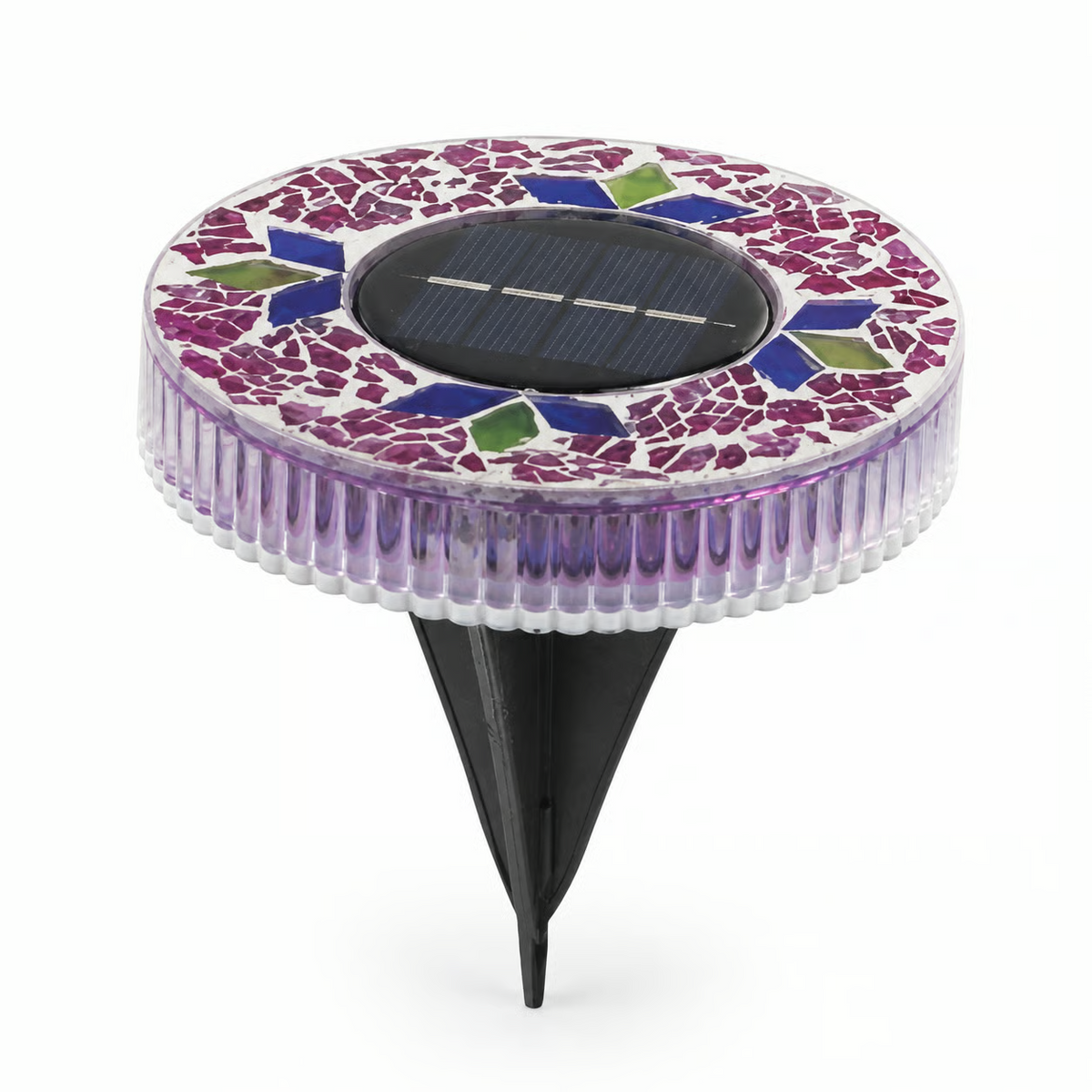 Vibrant Solar Mosaic Disk Lights