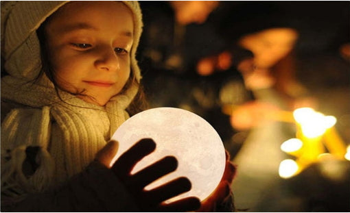 Realistic Touch-Sensitive 3D-Printed Full Moon Lamp