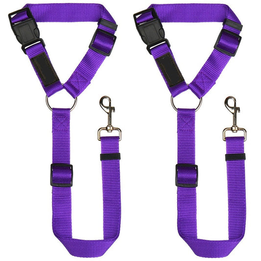 2 Pack Headrest Dog Car Safety Seatbelt