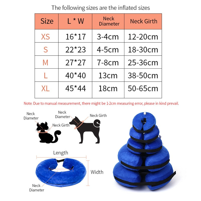 Pet Inflatable Surgery Recovery Neck Soft Ring