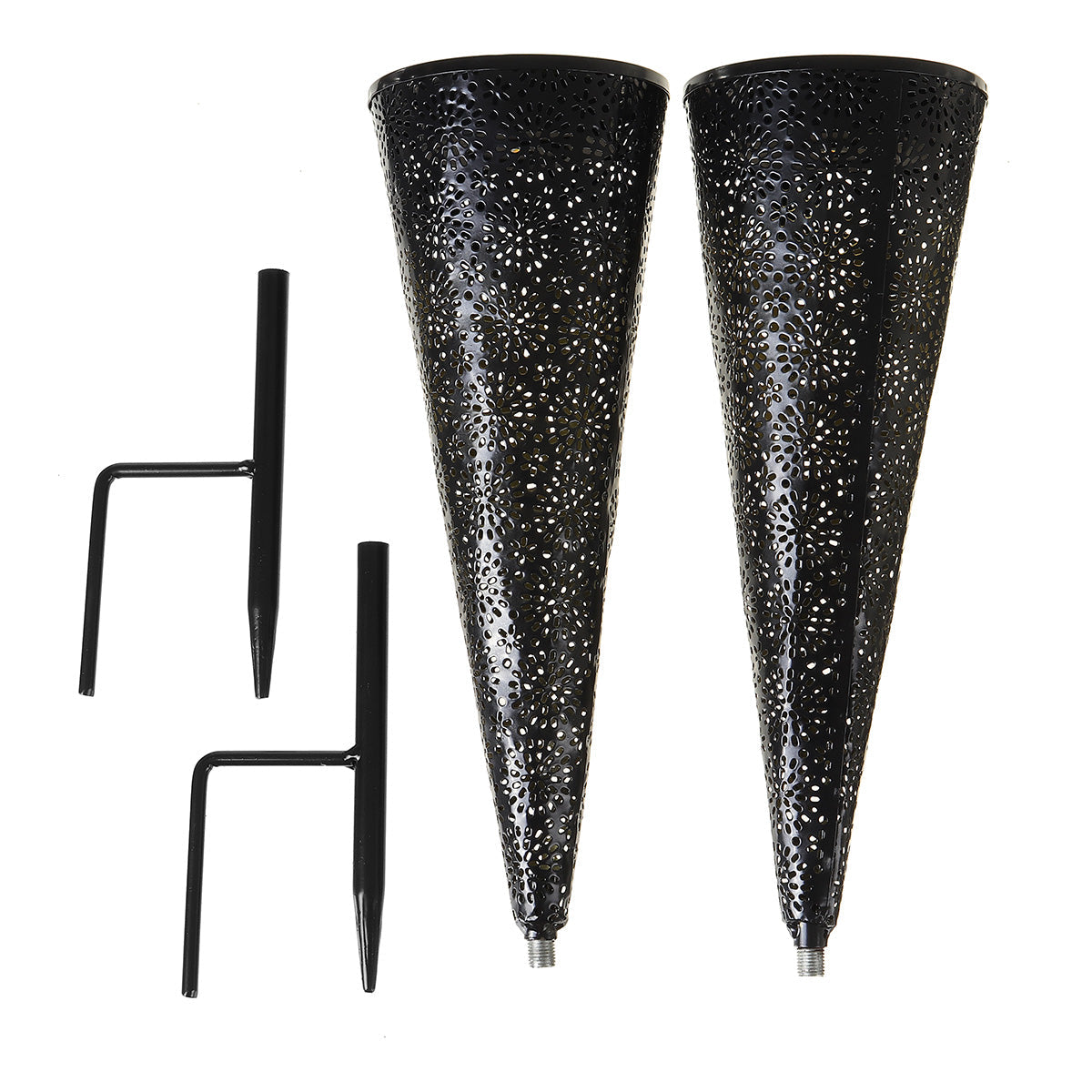 Solar Powered LED Garden Hollowed Light (2Pcs )