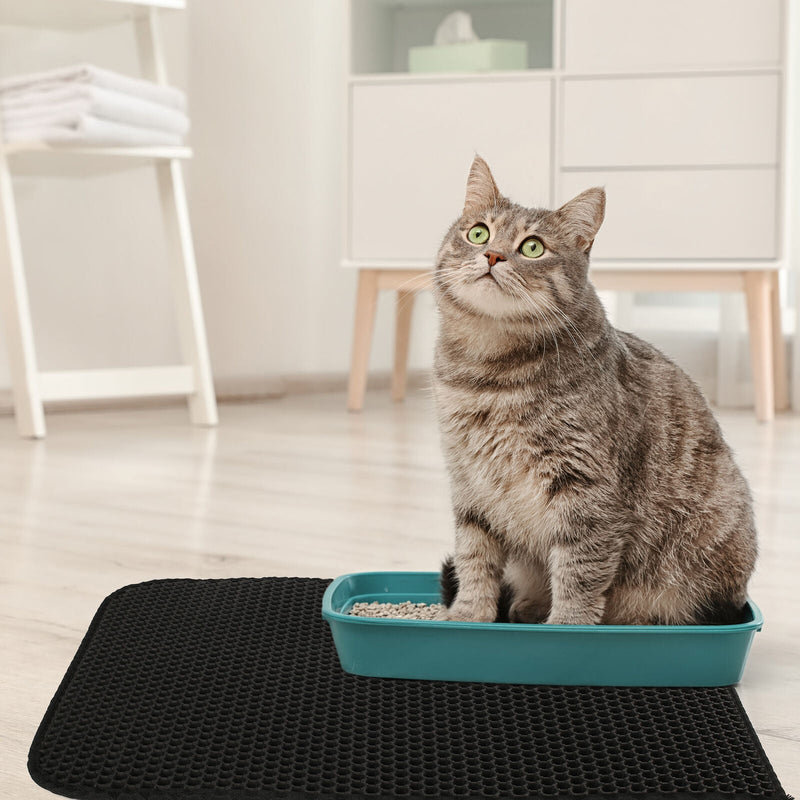 Durable Waterproof Honeycomb Design Cat Litter Trapping Mat