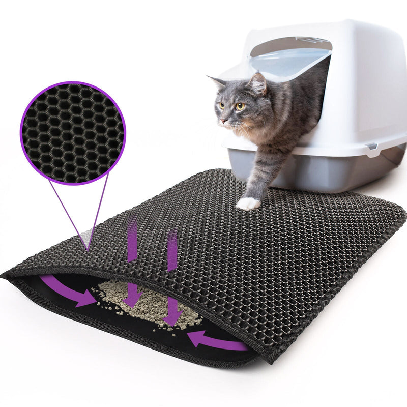 Durable Waterproof Honeycomb Design Cat Litter Trapping Mat