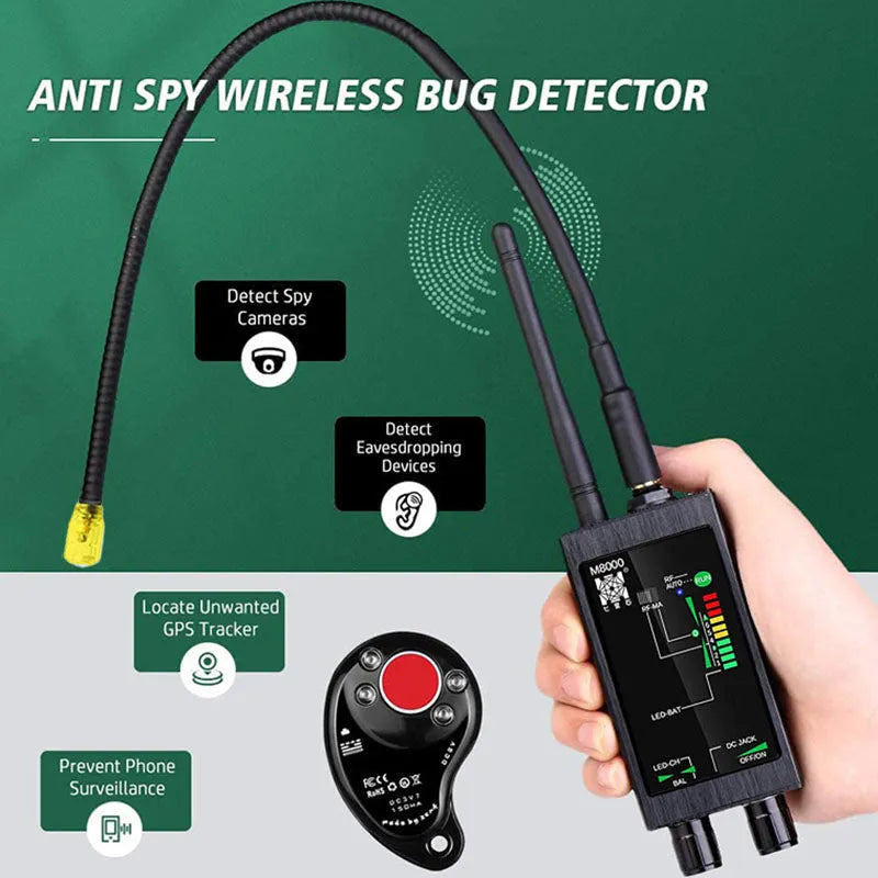 [2023 Upgrade] Professional Bug Detectors for Gps Tracker sweeper, Spy Camera Finder, RF Signal Device