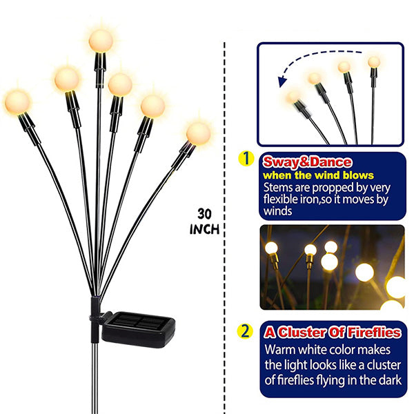 Solar Powered Firefly Garden Lights